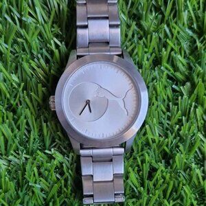 PUMA Unisex Bling Metal Silver Analog Display Quartz Silver Watch